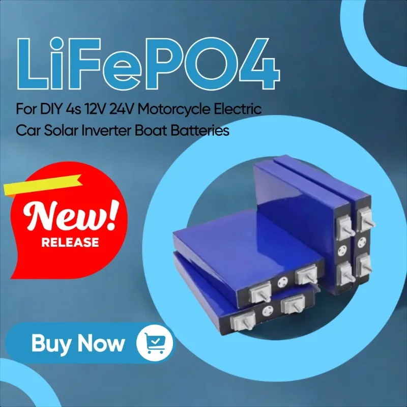 

New 3.2V 25Ah LiFePO4 Battery Lithium Iron Phospha for DIY 4s 12V 24V Motorcycle Electric Car Solar Inverter Boat Batteries
