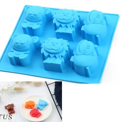 Jelly Pudding Dessert Mousse Baking Mould Handmade Lion Cow Silicone Mold Cake Tool