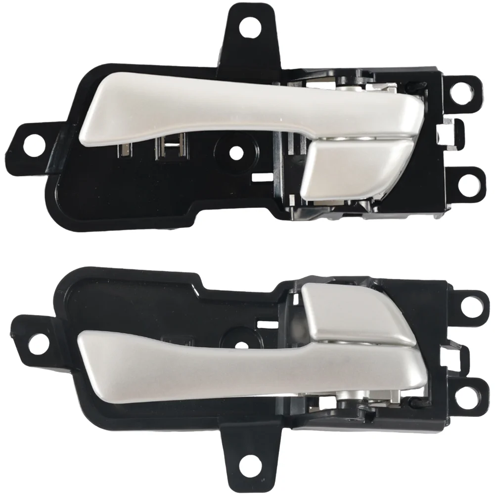 

Стандартная сменная внутренняя дверная ручка (пара), левая и правая, из АБС-пластика, серебристо-черная, для моделей автомобилей Hyundai 2011–2014 годов