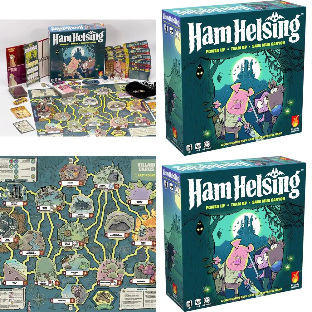 

Ham Helsing: A Deck-Building Board Game for 1-4 Players, Age 10+, 60-90 Min Playtime | Transparent Cards, Halloween Theme