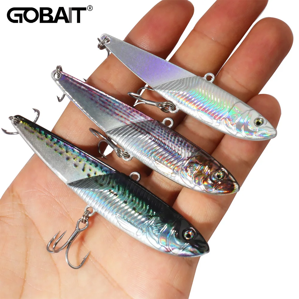 VIB Metal Jig Lure 20g 30g 40g Spinner Spoon 3D Eye Color Laser Spinning Fishing Tackle Hook Drag Cast Blade Pesca Vibetion Bait