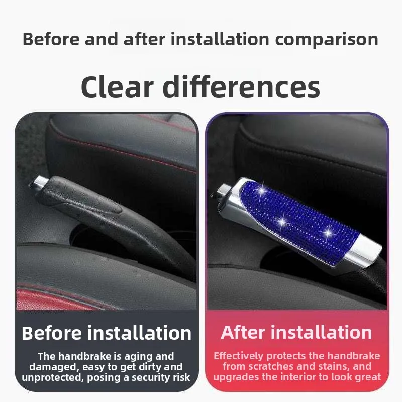 For Hyundai i10 ix20 Accen HB20 Car Interior Handbrake Grips Brake Device Protect Cover Hand Pulled Brake Lever Decoration Cover