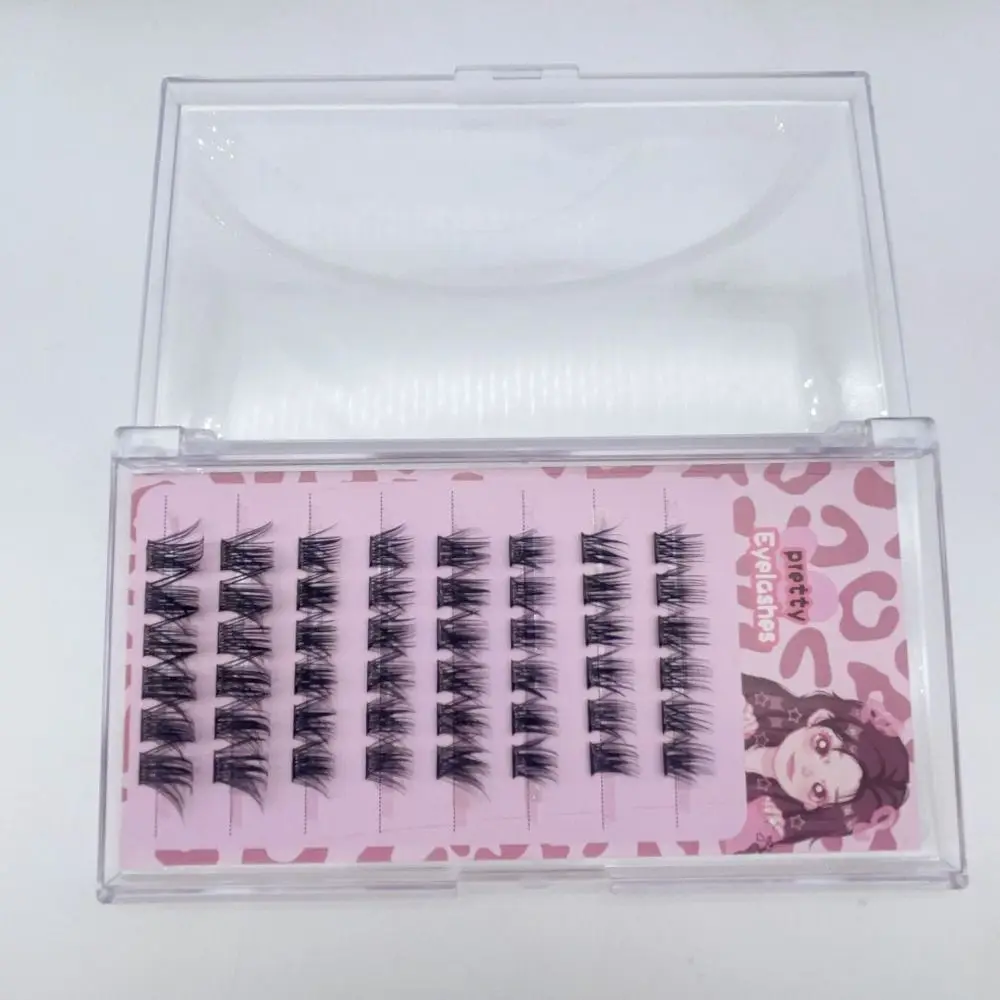 셀프 접착 속눈썹, 접착제 필요 없음, 자연스러운 가벼운 셀프 접착 속눈썹 클러스터, 재사용 가능 클러스터