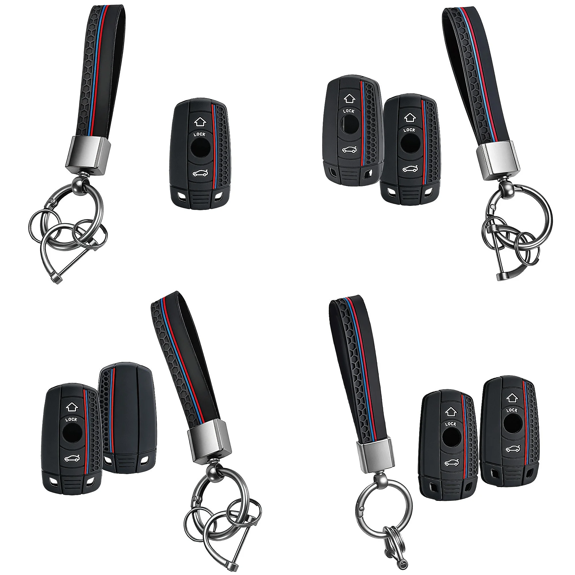 Silicone Car Key Case Cover For BMW E60 E61 E70 E81 E87 E90 E91 E92 X1 X5 X3 1 3 5 6 Series Z4 Key Protector Shell Accessories
