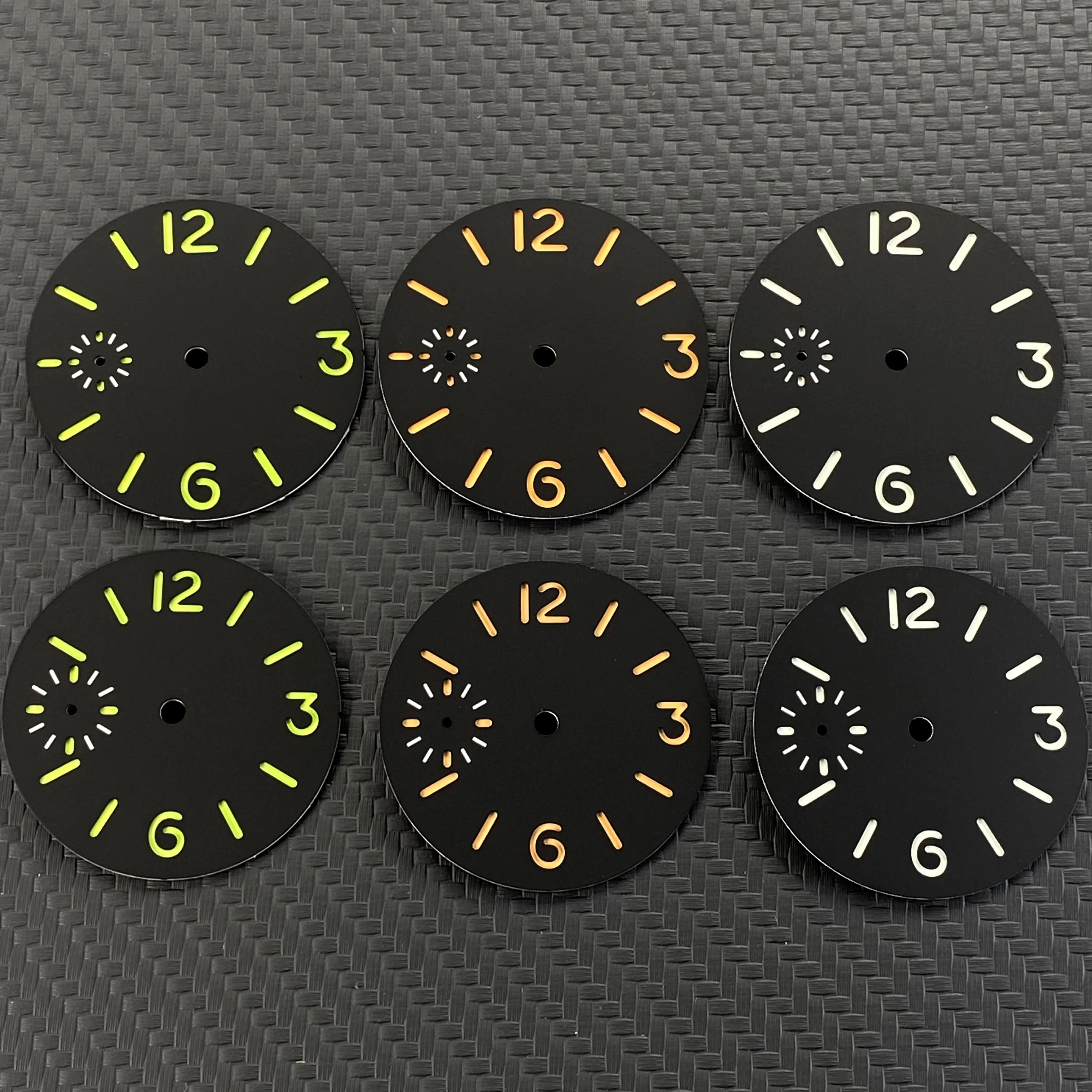 Watch Dial 34.5mm/36mm Face for ETA6497/ ST3600 Movement Watch Green Luminous Accessories Modified Replacement Watch Dial ﻿