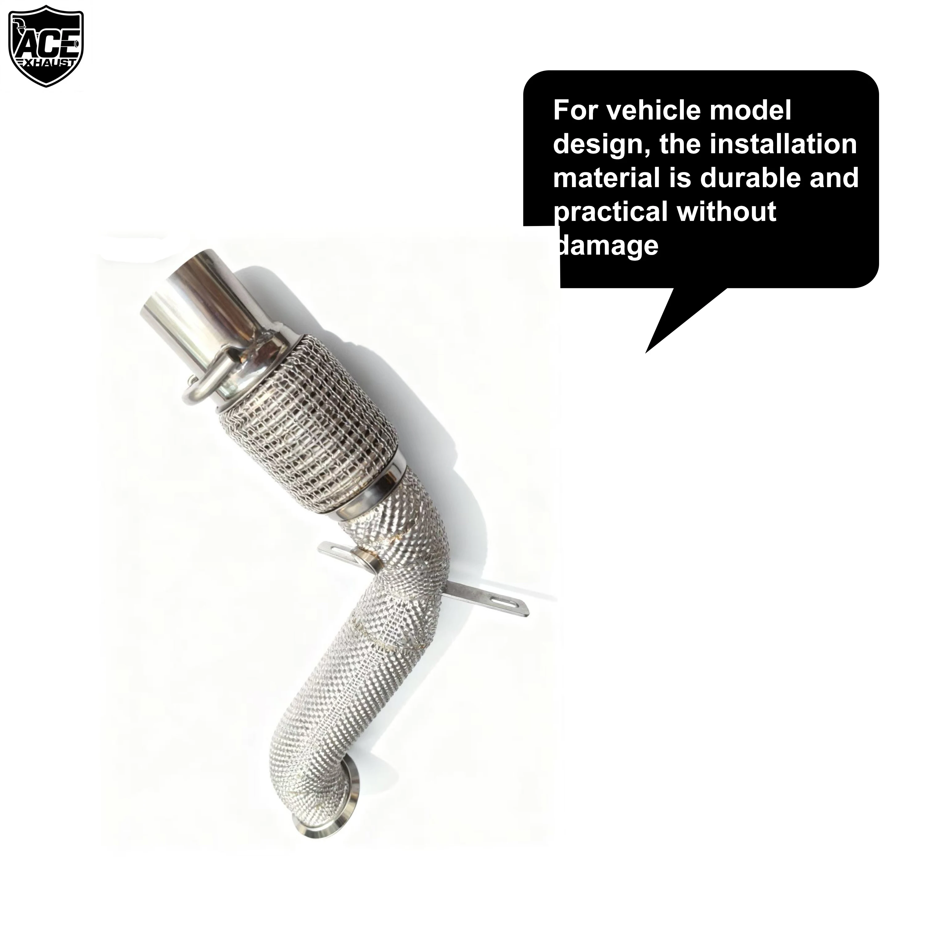 ACE Hochwertiges Auspuffrohr für BMW F30 N13 316 318 118i Edelstahl-Downpipe mit Hitzeschild Tuning Autoteil Auspuff – Detail 8