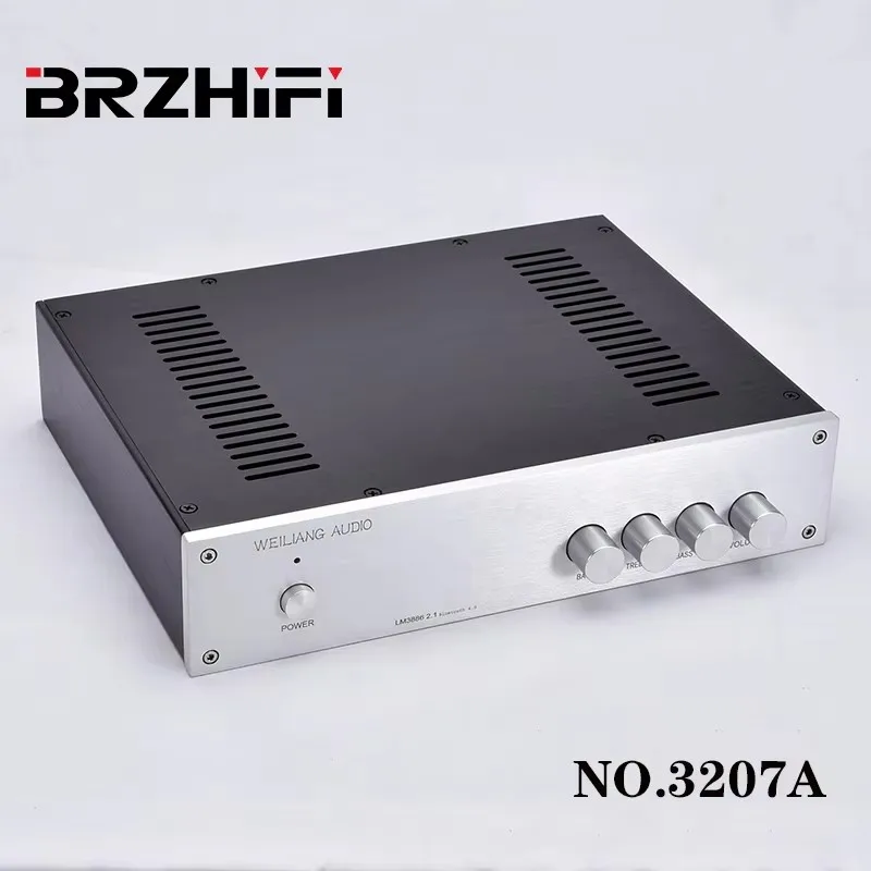 BRZHIFI Preamplifier Audio Chassis Amp 3207A Power Amplifier Chassis DIY Aluminum Enclosure Customized Metal Housing Case