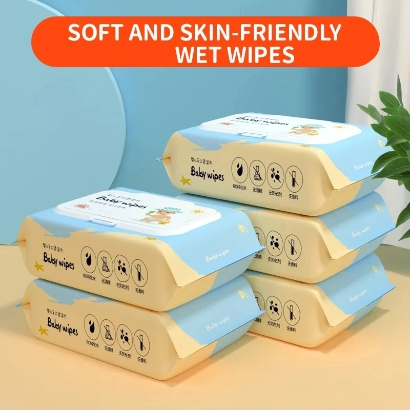 1/2/3/5PCS Baby Newborn Wipes Wet Tissue Non-alcohol Paraben-free Wipe Tisu Basah Bayi Hand, Foot and Mouth Wipes Body Wipes