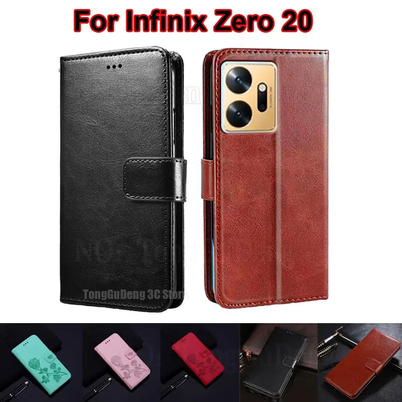 чехол на Infinix Zero 20 Case Wallet Magentic Leather Flip Phone Cover For Carcasas Infinix Zero 20 X6821 Etui with Card Pockets