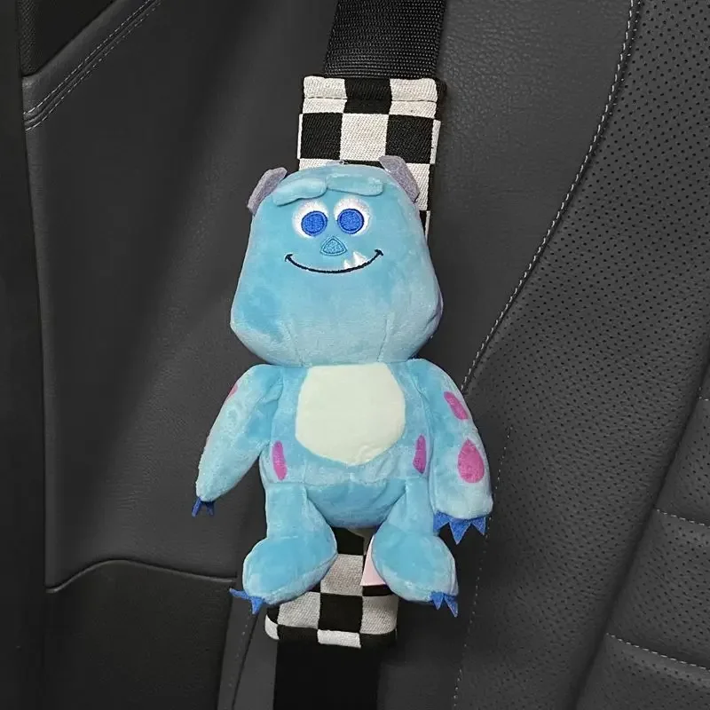 Disney Alien Sullivan Woody Lotso Car Seat Belt Cover Anime Cartoon Plush Doll Auto Decorate Accessories Shoulder Protectors