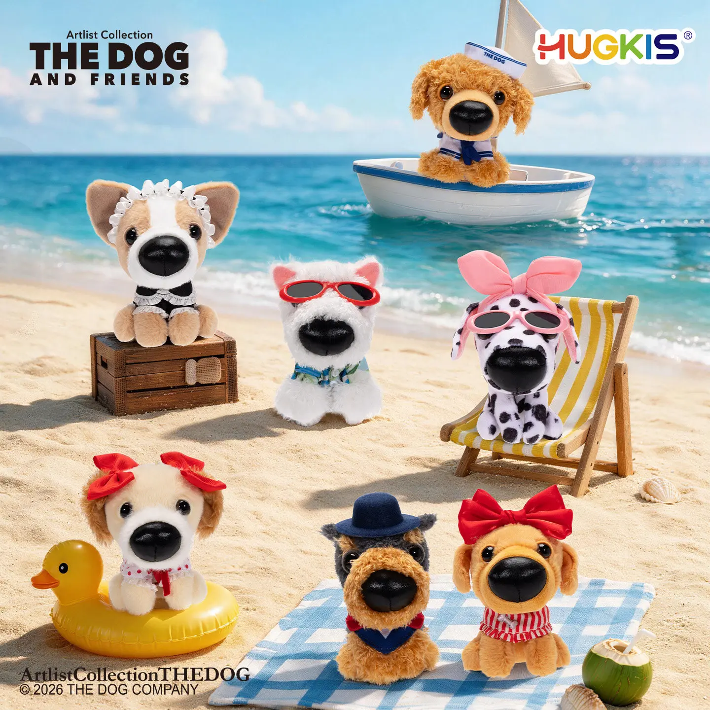 Hugkis Plush Dog Keychain Blind Box Cute Puppy Bag Hanging Ornament Creative Birthday Gift For Women