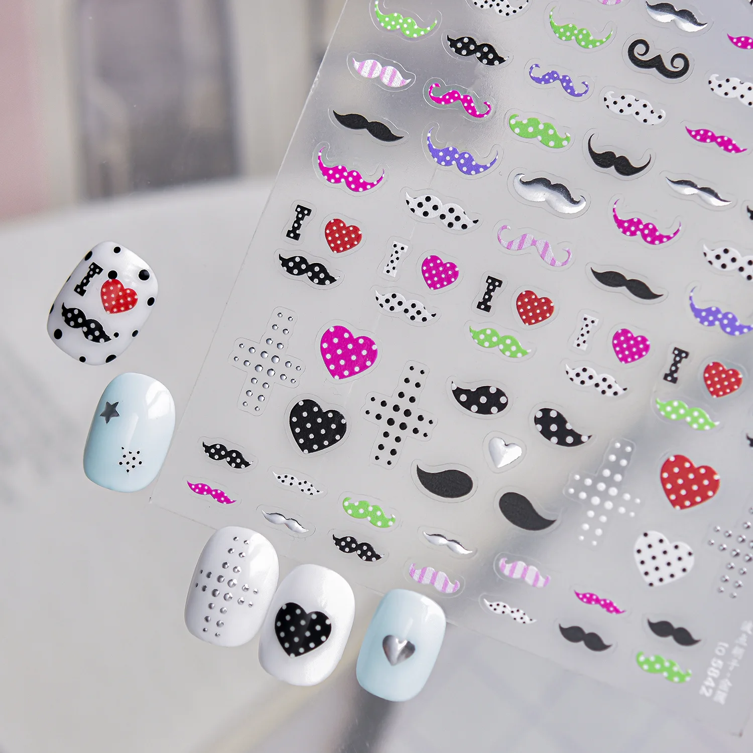 Fun Cartoon 5D Nail Decals Bla - đánh giá và giá Musical Instrument Symbols