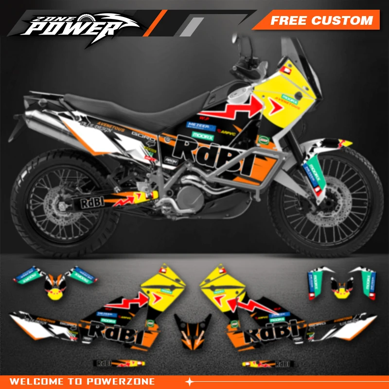 Графика Powerzone, наклейка на мотоцикл, наборы деко для KTM 990 SUPER ADVENTURE ADV ADV-R ADV-S 2003-2015 2016, индивидуальные 04