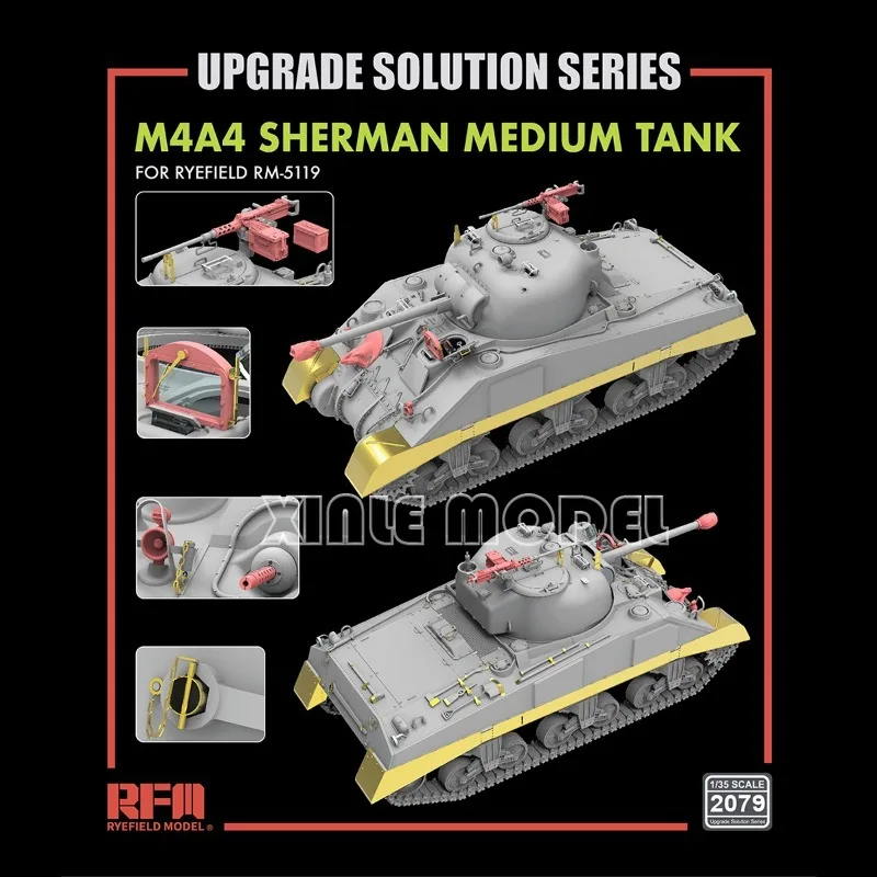 Ryefield model RM-2079 1/35 M4A4 Sherman Medium Tank Upgrade Solution Series for RM-5119