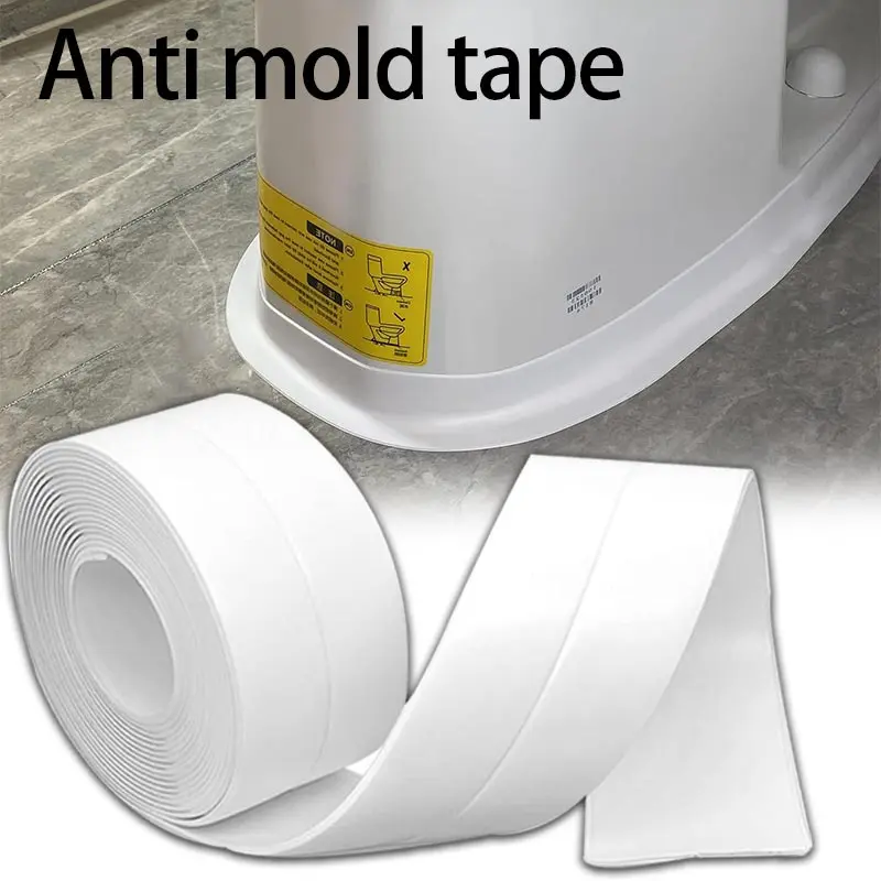 Caulking Tape Waterproof PVC Sealing Tape, Kitchen Countertop Sink Bathtub Bathroom Shower Toilet and Floor Wall Mold Proof