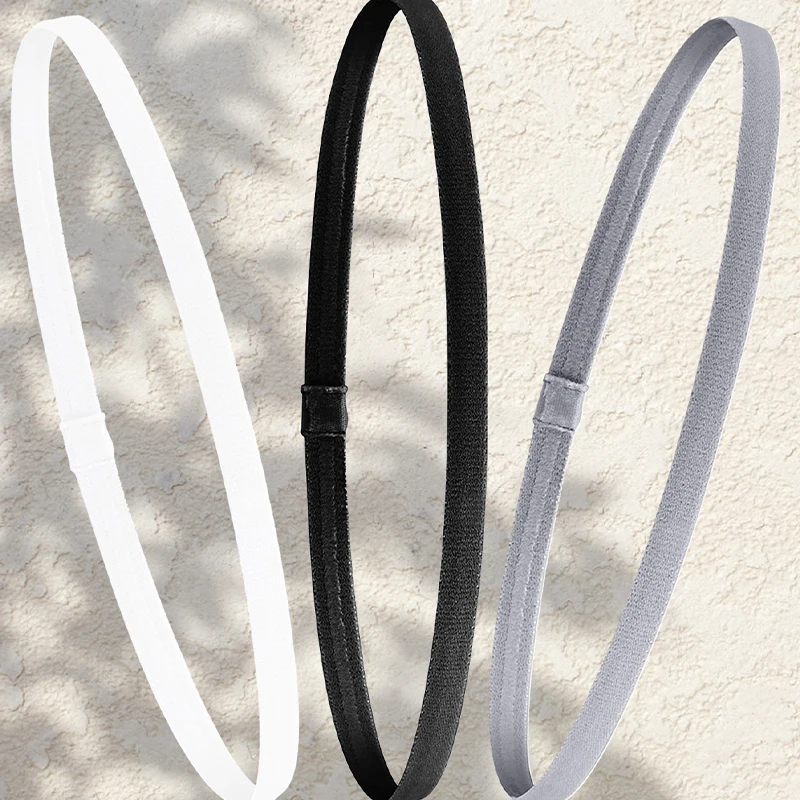 3Pcs Candy Color Women Men Yoga Hair Bands Sports Headband Girls Sport Anti-slip Elastic Rubber Sweatband Football Running