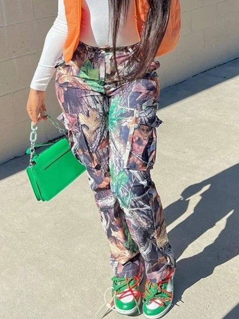 Women s Cargo Pants Clothing Camo Cargo Pants Women Jeans Camo Print Pants Women Pants Capris Aliexpress