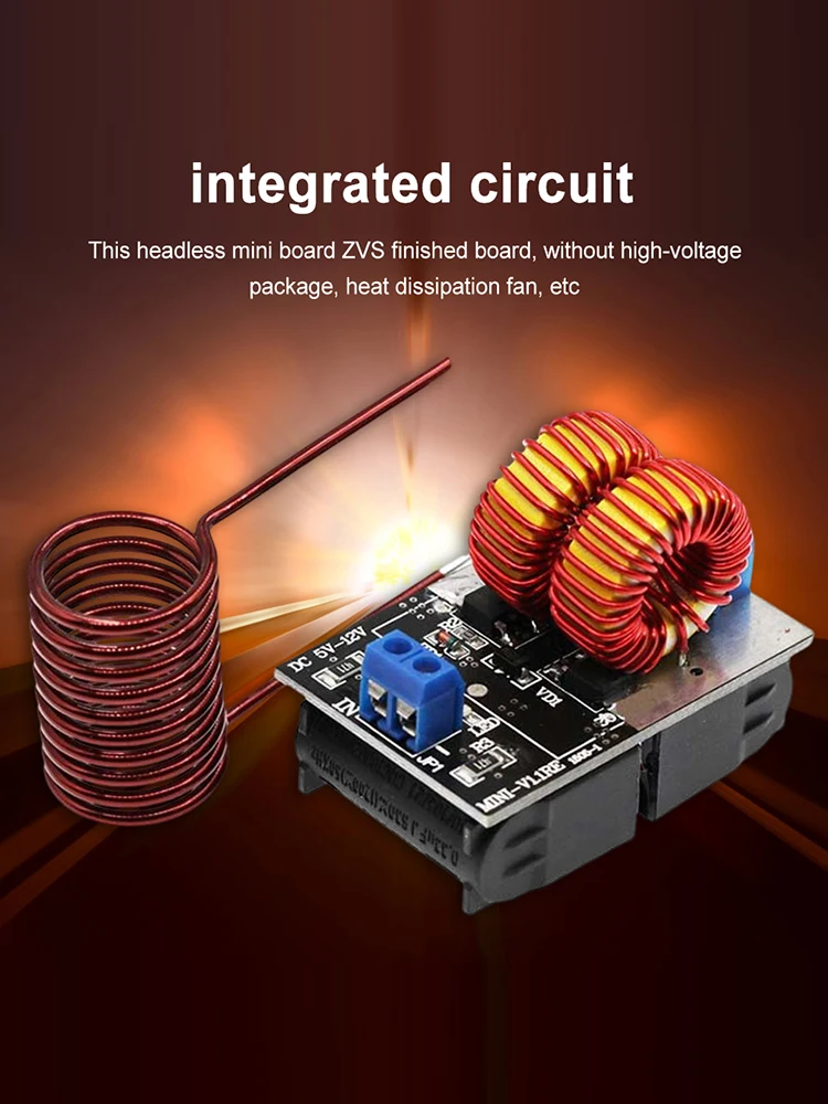 120W ZVS Induction Heating Board DC 5-12.0V Input Voltage Heating Driver High Frequency Power Supply Module