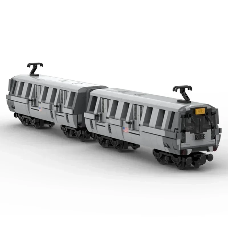 Moc Bausteine Amerika Stadt Zug Modell U-bahn New York Technologie Modulare Blöcke Geschenk Weihnachten Spielzeug DIY Sets Montage