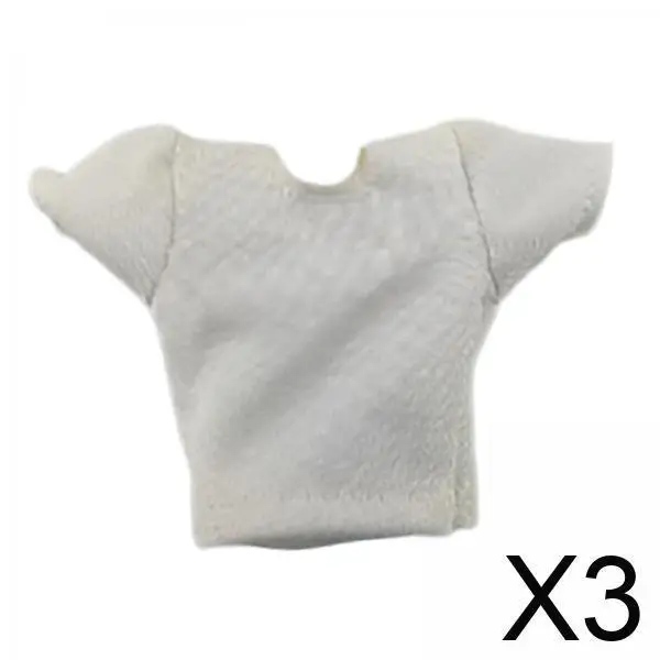 

3x 1/18 Figure Short Sleeves, Figure Doll Clothes Cloth DIY Accessory, Realistic Fashion Casual Clothing for 3.75inch Male