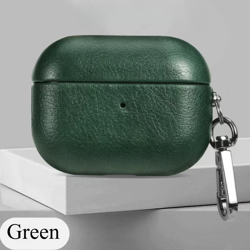 

Luxury Leather Headphone Case For Airpods 4 Pro 2 AirPods Pro 3 Bluetooth Case Business Hard Shockproof Earphone Cover Funda