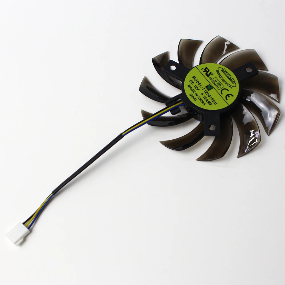 T 128010 Wentylator chłodzący kartę graficzną SU do ASUS GTX650TI 660Ti GTX750 760 GTX770 R7260 75mm Wentylator chłodzący kartę graficzną