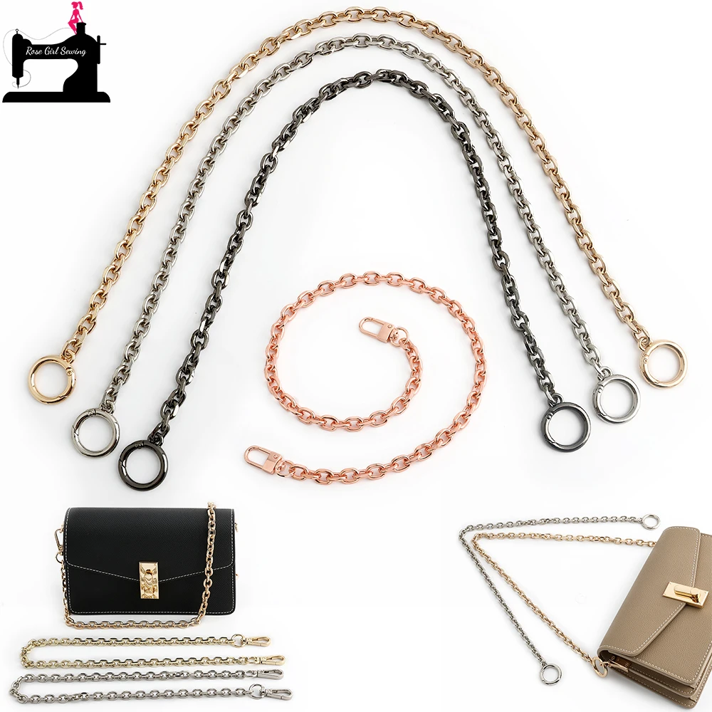 2PCS 30cm 60cm 100cm 120cm 9mm O Shape Bag Chain Purse Chain Strap For Messenger Belt Shoulder CrossBody Chain Purse Accessories