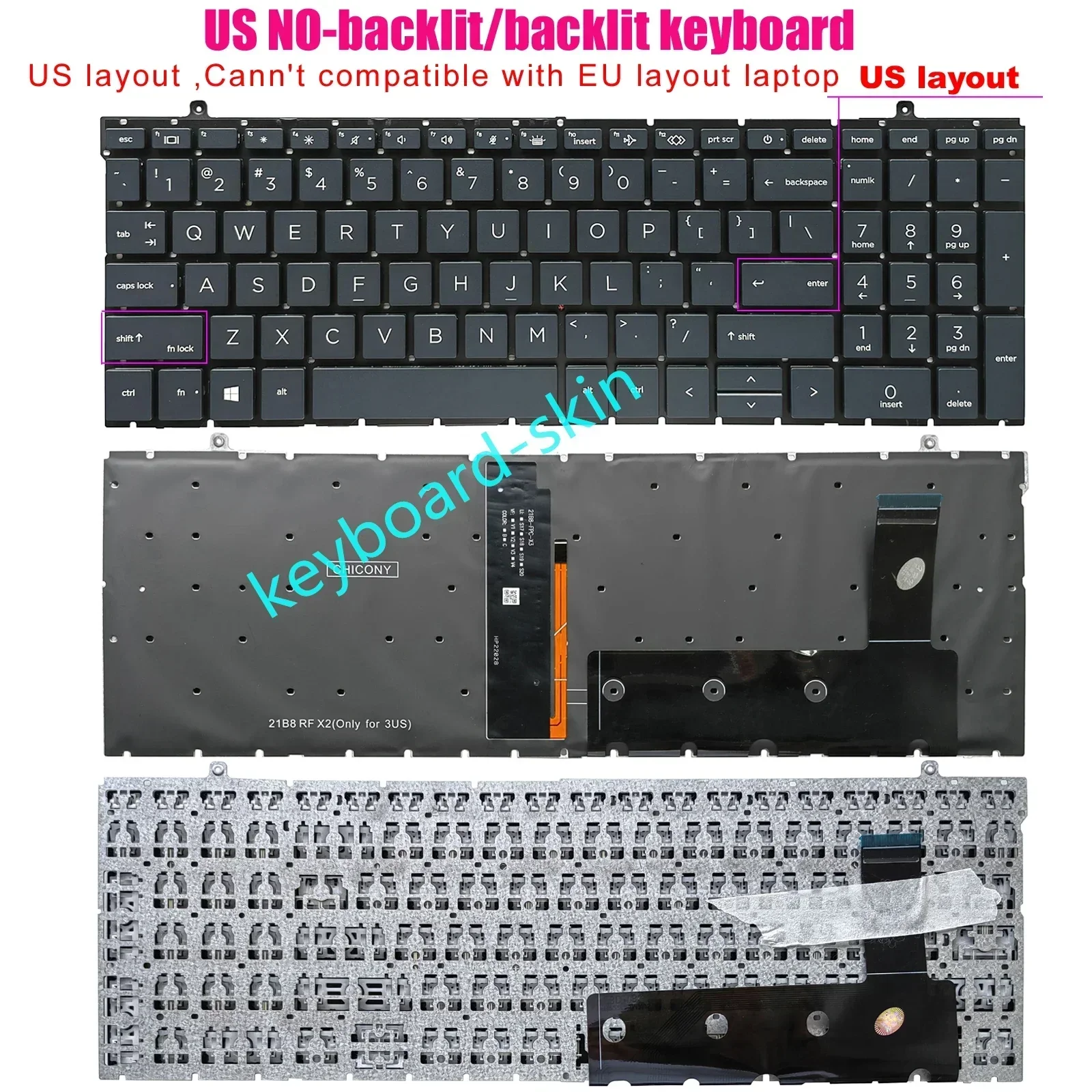 US Backlit /No-backlit Keyboard For HP ZBook Firefly 16 G9 /G10 /G11 EliteBook 860 G9 G10 G11,865 G9 G10 G11 /HSN-145C-6 laptop