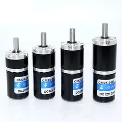 25mm waterproof planetary reduction brushless DC electric motor 12V 24V large torque long life