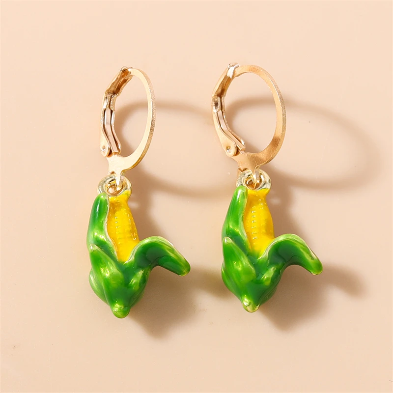 Modische Frucht-Ohrringe für Damen, Erdbeere, Apfel, Mais, Chili, Hängeohrringe, Mädchen, Party, Festival, Schmuck, Geschenke – Detail 29
