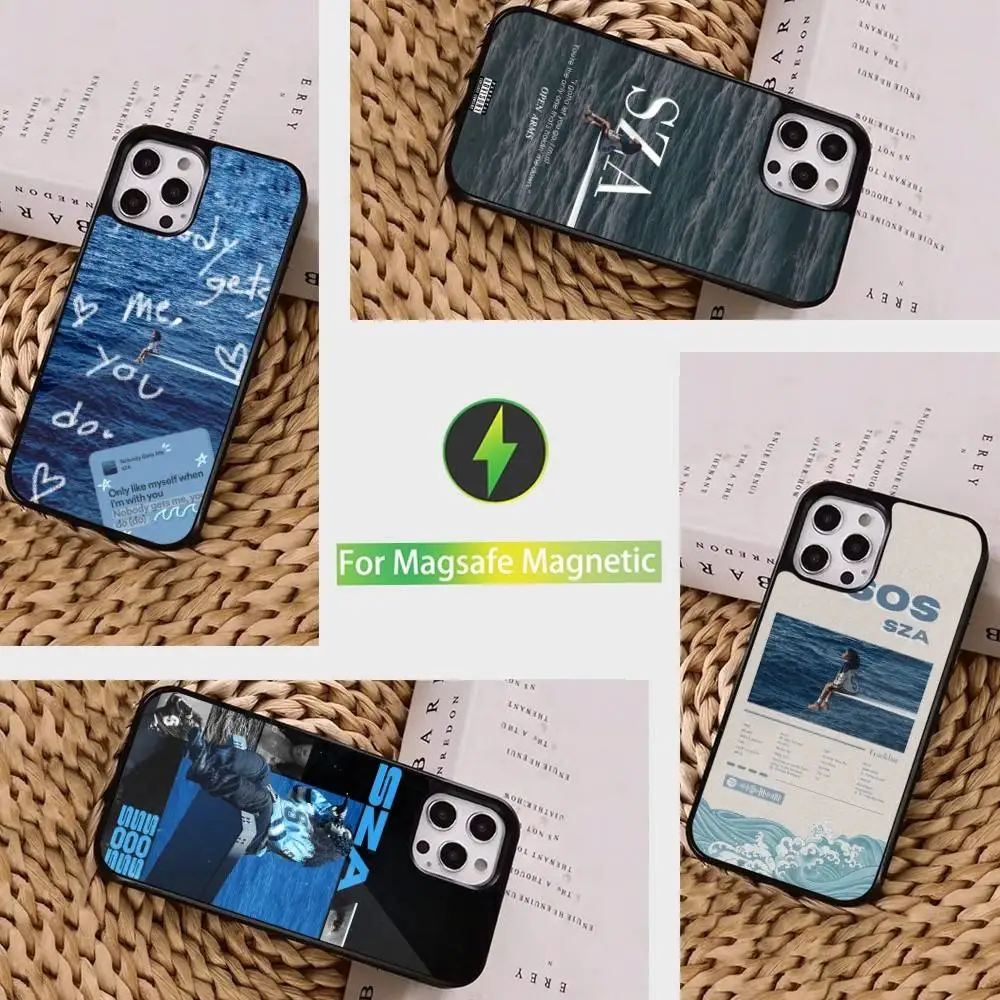 

Hot S-SZA Singer S-SOS Phone Case For iPhone 16,15,14,13,12,11,Pro,Max,Plus,Mini, Magsafe,Magnetic Wireless Charging Case