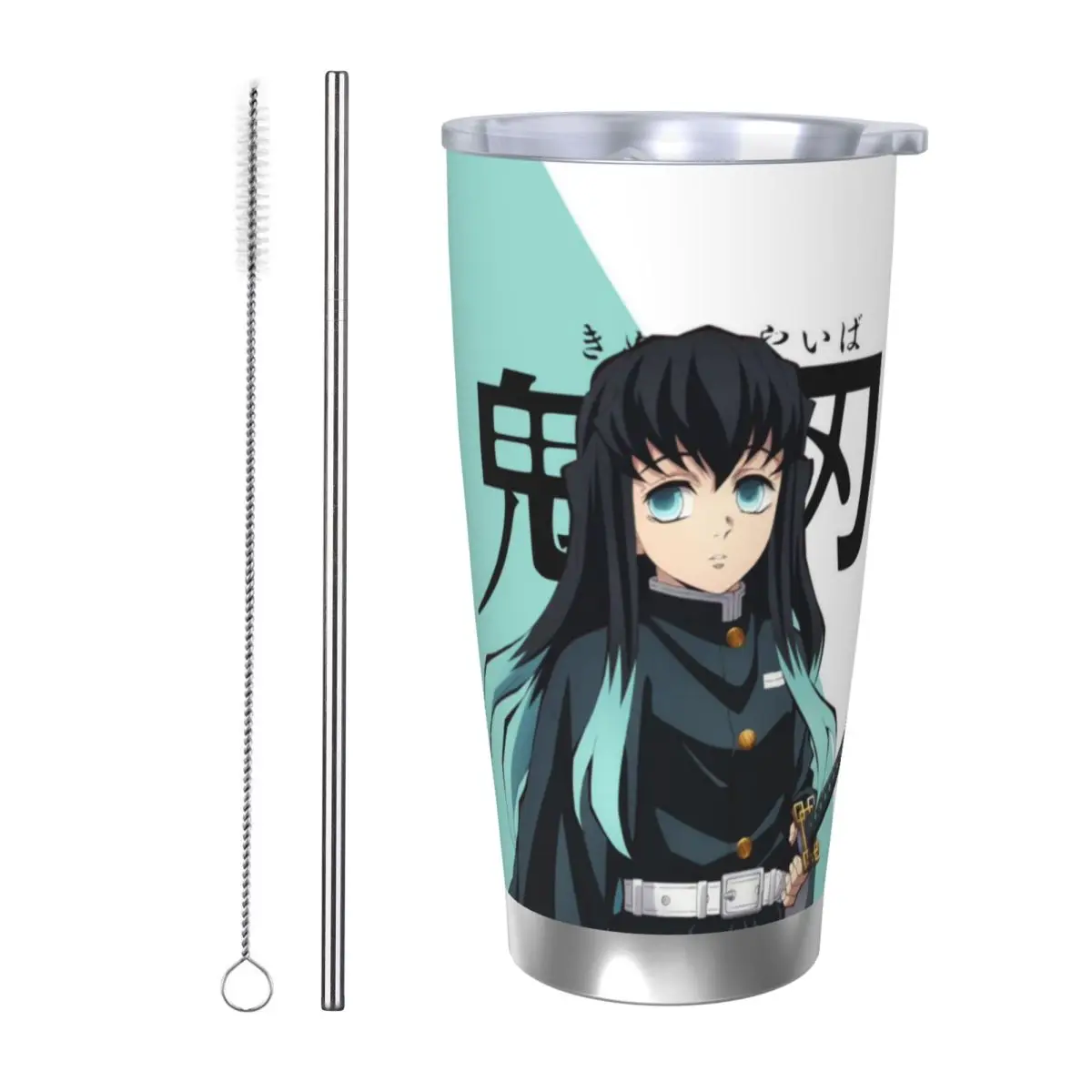 Demon Slayer Kimetsu No Yaiba 20oz Stainless Steel Insulated Thermal Coffee Car Cup Cold Hot Mugs Vacuum Flask