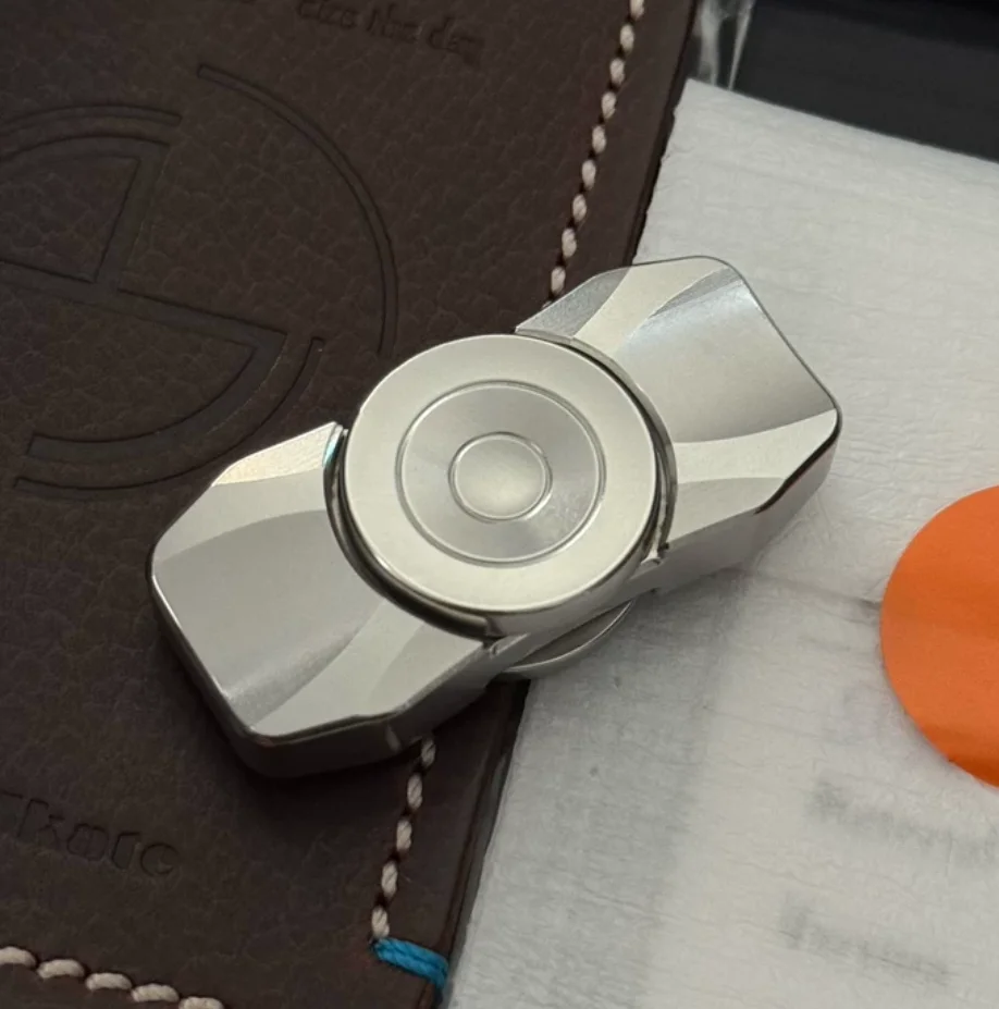 Used EDC Blue jar MonoSkate two page valley stainless steel stone wash fidget spinner metal decompression toy