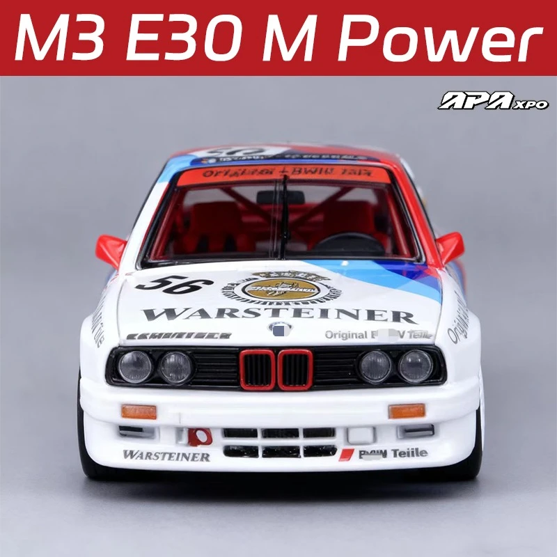 

Mortal 1/64 M3 E30 M Power APAxpo Alloy Motor Vehicle Diecast Models Car Toys Collection Boy's Christmas Gifts