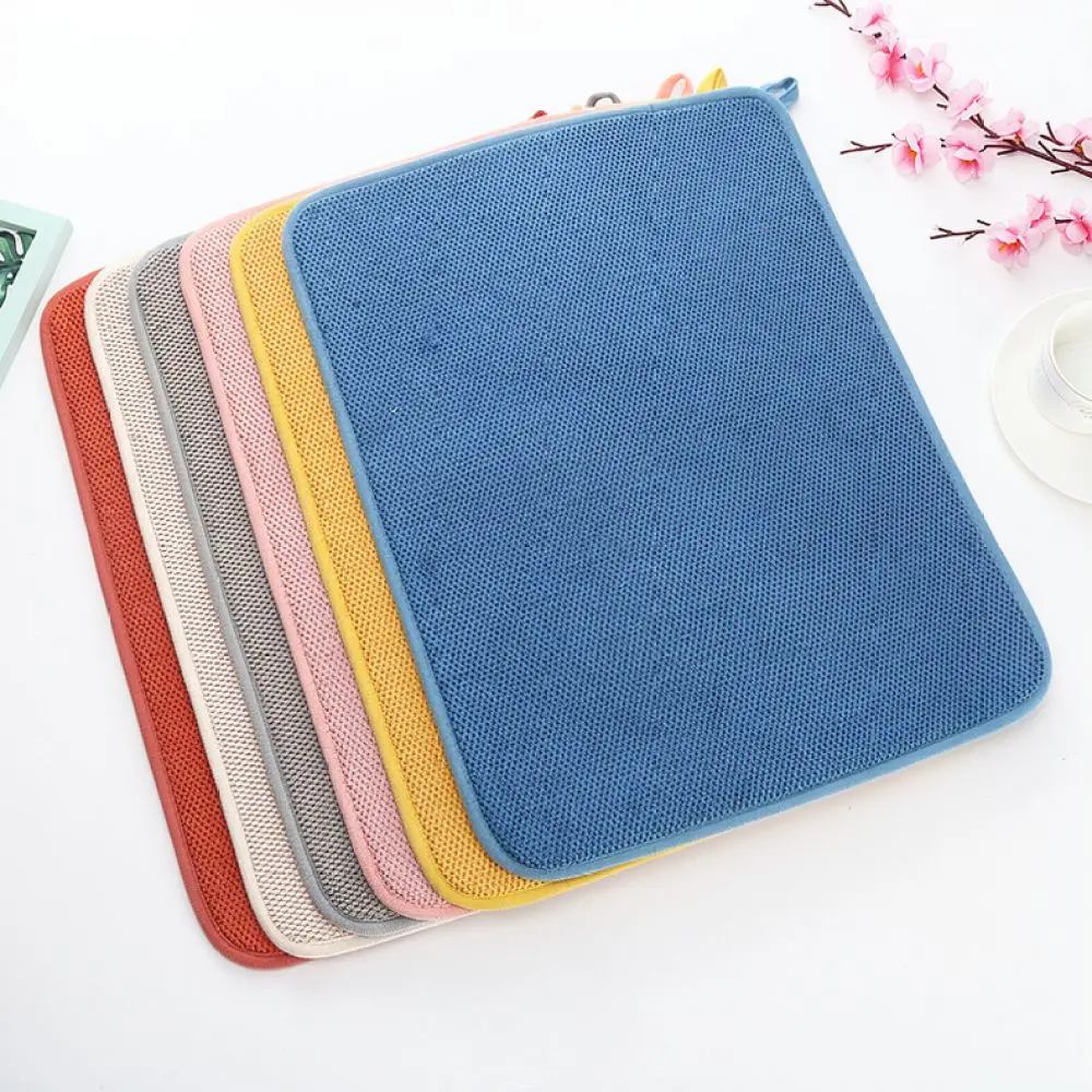 Kitchen Countertop Drying Mat Microfiber Absorbent Dish Drain Pad Tableware Placemat Fast Dry Protector For Xiyang