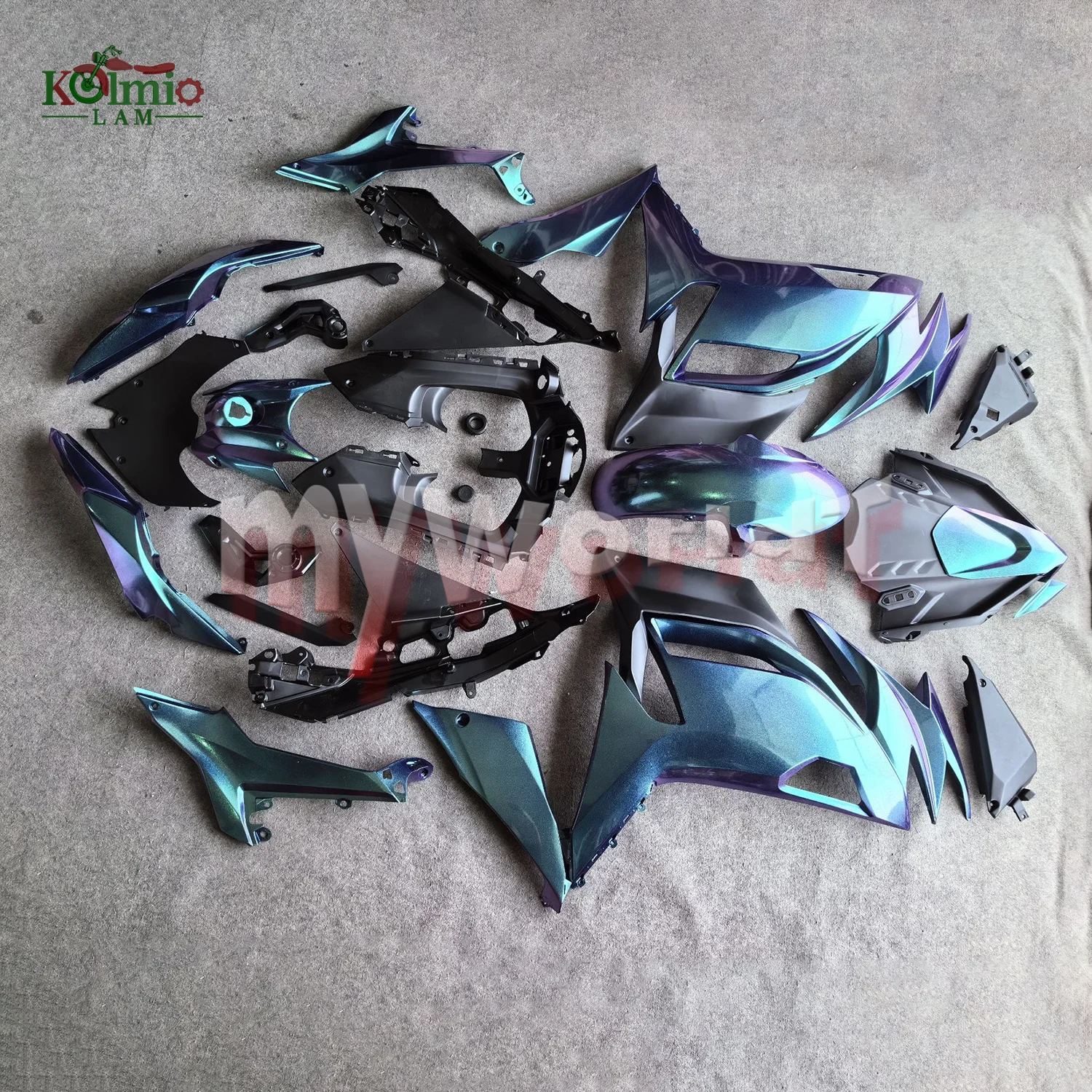 Fit for Kawasaki NINJA 650 ER-6F EX650 2020 - 2023 Chameleon Motorcycle Plastic Shell Fairing Kit Set NINJA650 ER6F 2021