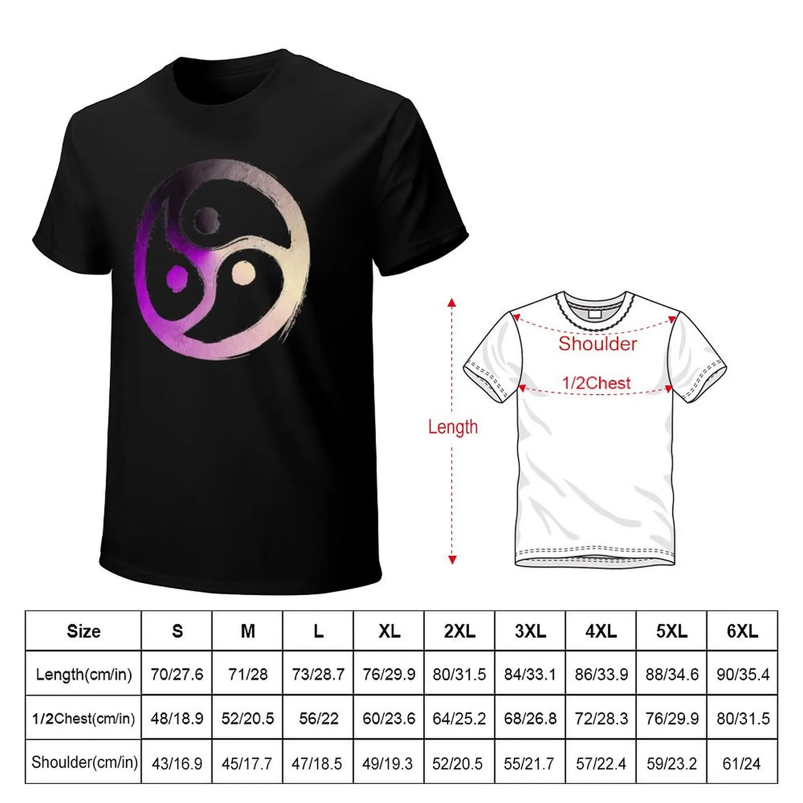 BDSM Triskelion Asexual Ace Aro Demi Pride T-Shirt Short sleeve tee blanks vintage cute clothes black t shirts for men