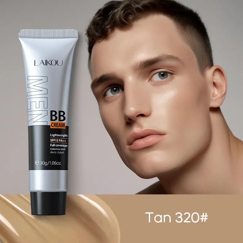 남성용 BB 크림 메이크업 풀 커버리지 방수 컨실러, 긴 착용, 보이지 않는 모공 컨실러, 남편 남자친구 선물