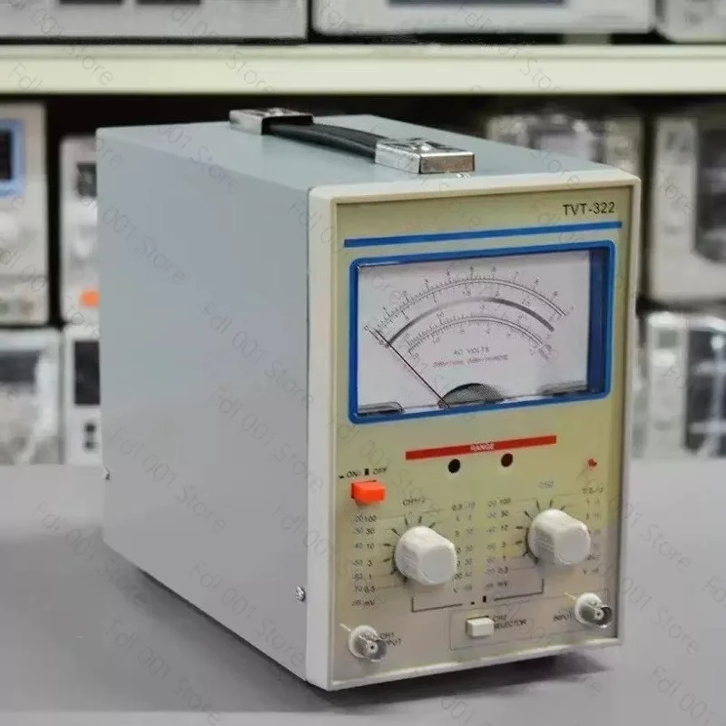 TVT-322 Dual Channel AC Millivoltmeter Double Needle AC Voltage Measuring Instrument 300uV‑100V
