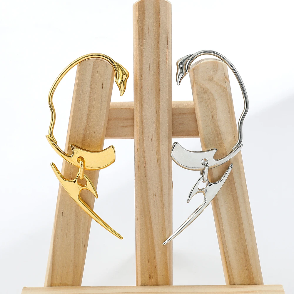 Клипса для ушей Cyberpunk с механическим ветром без отверстий для ушей, унисекс, в стиле хип-хоп, брикет, кинжал, клипса для ушей, подвесное украшение для ушей для мужчин и женщин