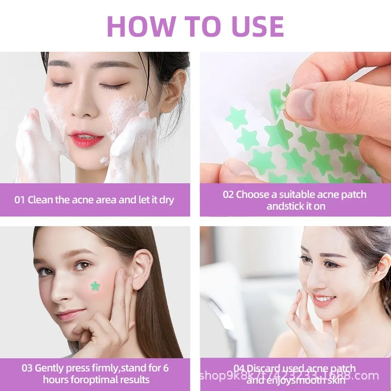 280pcs Star Shaped Pimple Patch Acne Colorful Invisible Acne Removal Skin Care Sticker Concealer Face Spot Beauty Skin Care Tool