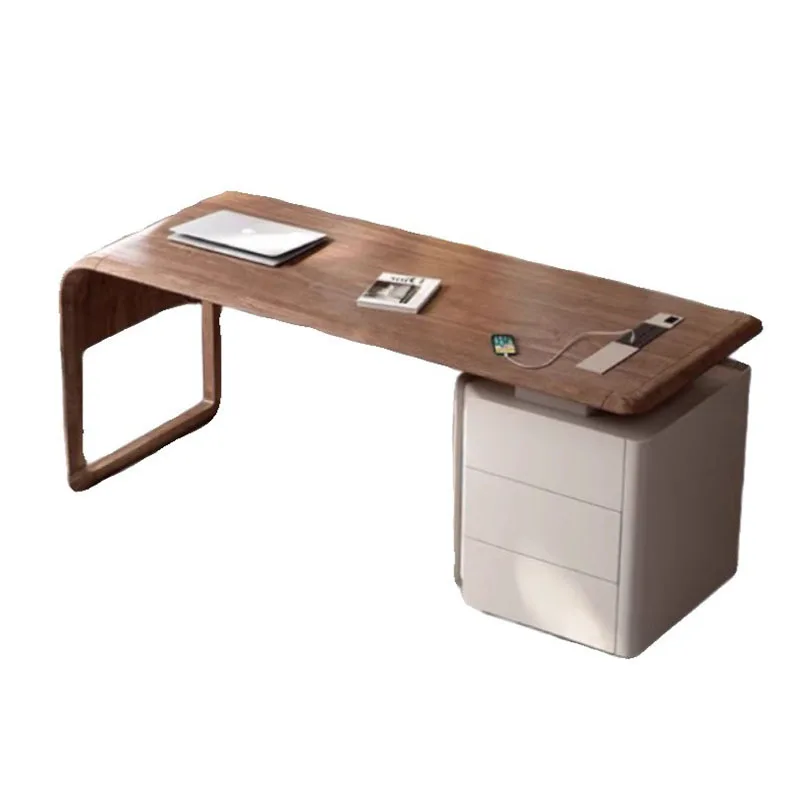 

Desk, new Chinese style, walnut color, household, solid wood, writing desk, modern, simple, high-end