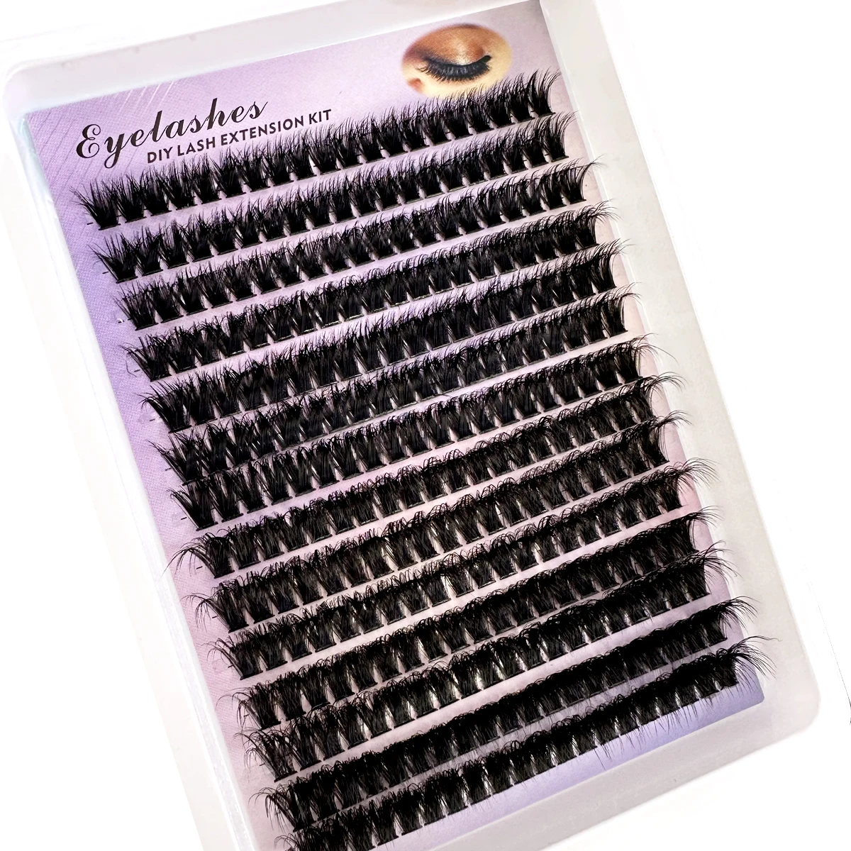 14Rows DIY 5D Fluffy Lash Clusters 50D/80D Thick Eyelash Clusters Wispy Individual Lashes 10-20mm Cluster Eyelash Extension