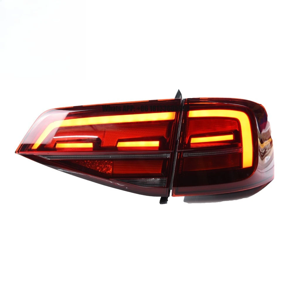 Accesorios de Estilización para Autos: Luces Traseras LED para VW Jetta 2015-2018, Jetta Mk6, con DRL, Señal Dinámica, Freno y Reversa