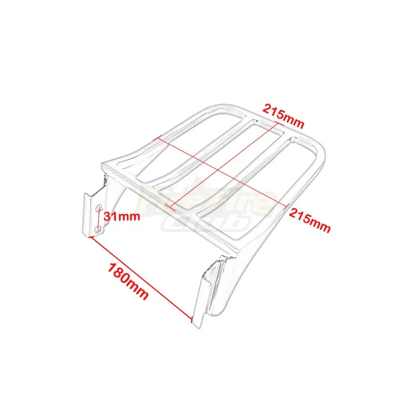 Chrome Motorcycle Luggage Rear Carrier Luggage Rack For Harley Sportster XL 04-17 Dyna 06-17 Softail 84-05 FLST FLSTC 06-17