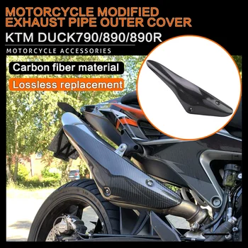 For KTM duke 790 890 890R Carbon Fiber Motorcycle Exhaust System Link Pipe Heat Shield Cover Guard Anti-Scalding Shell Guard