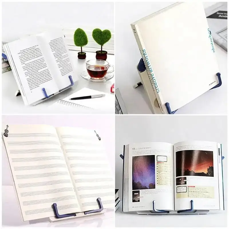 Folding Holder Cookbook Holder Organizer Bookend Portable Reading Stand Books Stand Recipe Shelf For Music Score Recipe Tablet