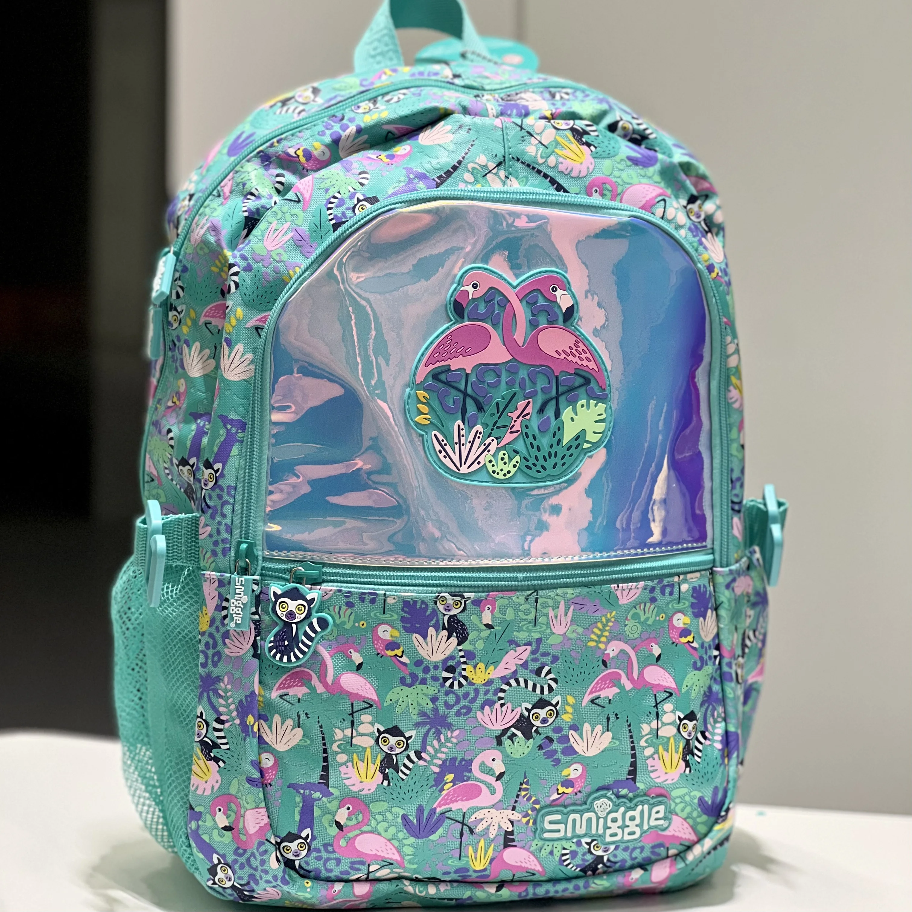 Origin Smiggle Green Flamingo School Bag Student Stationery Pencil Box Postman Backpack Water Cup Children birthday gifts