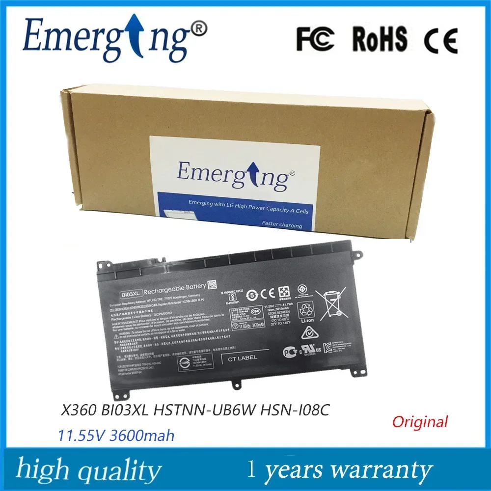 

11.V 3470mah Original Laptop Battery BI03XL ON03XL for HP Pavilion X360 13-U100TU U169TU HSTNN-UB6W TPN-W118 Stream 14-AX010wm