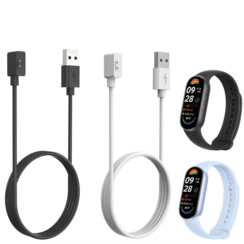 สายอะแดปเตอร์ชาร์จไฟสายชาร์จ USB สำหรับ Xiaomi Mi band 9/8 /pro/active สายรัดข้อมือสมาร์ทสายรัดข้อมืออุปกรณ์ miband